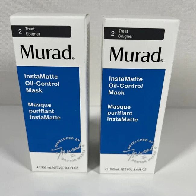 2x Murad Insta Matte Oil-Control Mask Repair ACNE 3.4 Fl.oz each /New Sealed Box