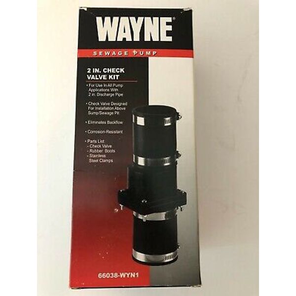 2 in Check Valve with Flexible Couplings & Stainless Clamps - Sewage Pump