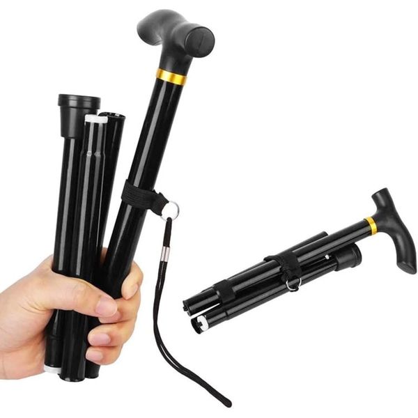 Walking Stick, Portable Collapsible Walking Stick and Mobility Aid Handy, Easily Adjustable Folding Travel Walking Cane for Women, Men & Disabled Flexible and Durable, 33-37 inches