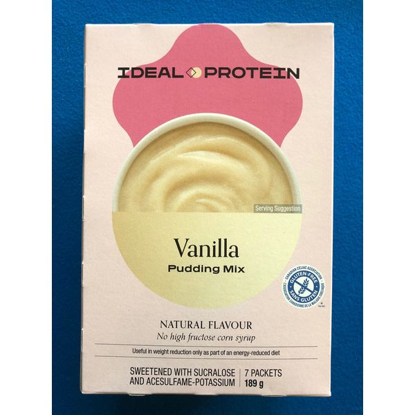 Ideal Protein Vanilla Pudding Mix - 7 Packets - EXP 5/30/24 - FREE SHIPPING