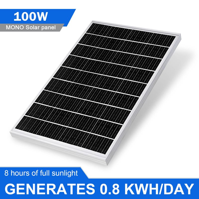 100W Watt Mono Solar Panel 12V Battery Charger Home Boat RV Camping Off ...