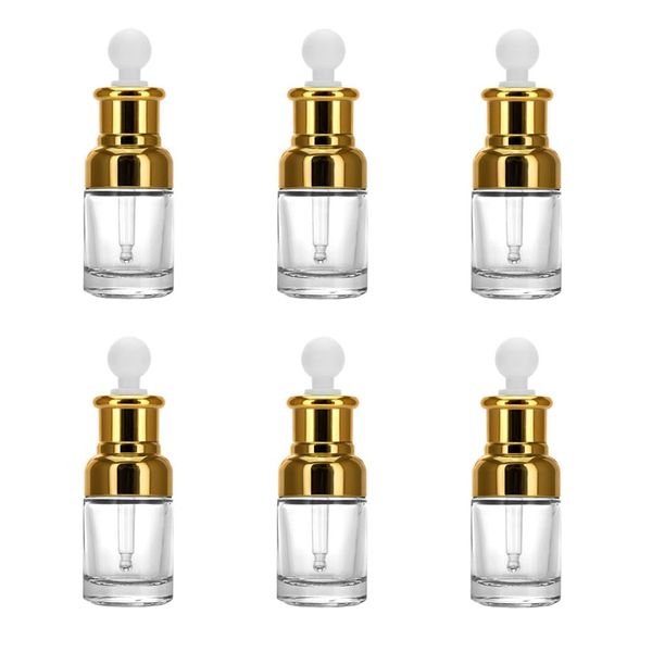 FRCOLOR Eyedropper Bottle, 1.0 fl oz (30 ml), Blackout Bottle, Glass, Transparent, Mini Oil Bottle, Aroma Bottle, Aroma Storage Container, Essential Oil Perfume Bottle