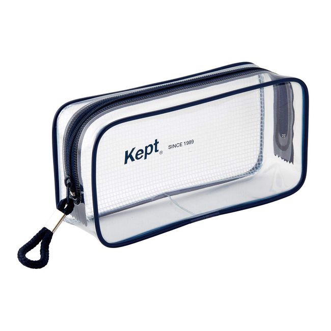 Kept Raymay KPF902K Fujii Pencil Case, Clear Pen Pouch, Navy