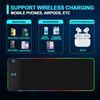 LED RGB Mouse Pad Keyboard 15W Qi Wireless Fast Charging Ultra Smooth Surface