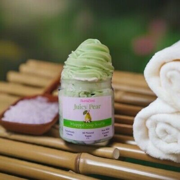 Juicy Pear Whipped Soap Luxuriously Creamy All Natural NOT FROM BASE