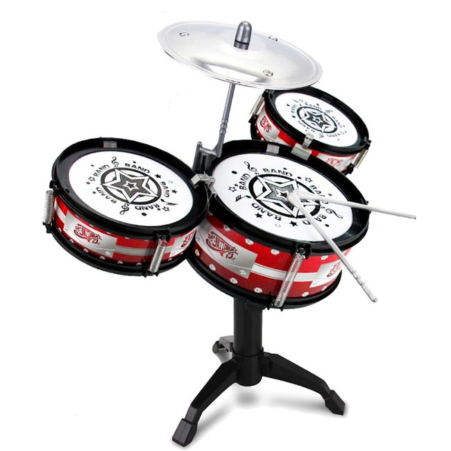 Toy Lob Children's Drum Set, For Kids, Playing Bands, Taiko Drums, Cymbal Stick Set, Musical Instrument, Toy, Drums, Cool, Stylish, Design, Music, Educational Toy, Increases Pitch, Rhythm, Sensitivity, Safe Design, Easy Assembly, Assembly Instructions Inc