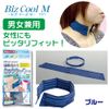 Ishizaki Material Cooling Scarf with a Cool M; Does not get wet, does not wrap, Blue