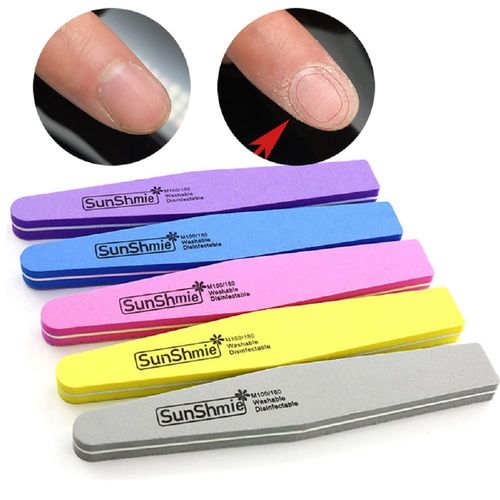 10pcs Mix Colore Sunshine Nail File Spugna Diamante Buffer File Lavabile 100/180 Nail Buffer per Nail Nail Polish