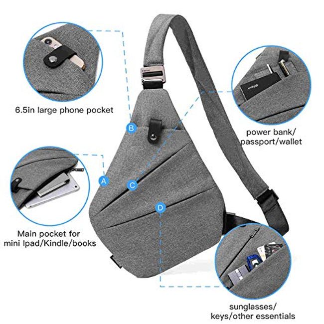 Men Sling Backpack Cross Body Shoulder Chest Bag Anti-theft Travel  Motorcycle Rider Waterproof Oxford Male Messenger Bags