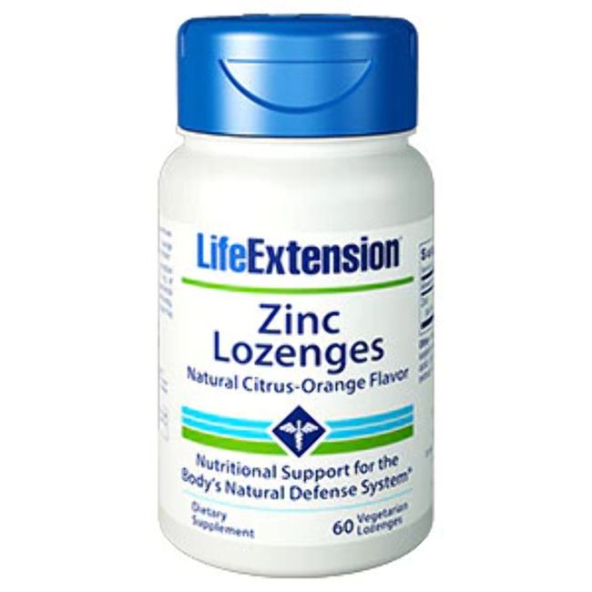 Zinc Lozenges (Citrus-Orange Flavor) 60 vegetarian lozenges