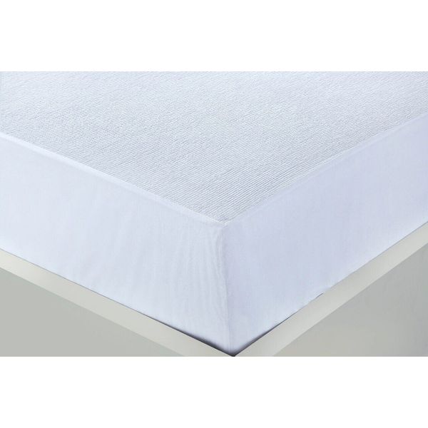 Terry Mattress Protector Water Proof Non Noisy Cotton Rich Soft & Comfortable (Double)