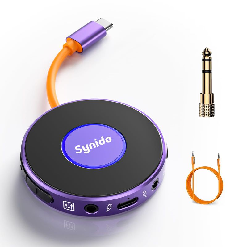 Synido Audio Interface Portable with USB-C 24bit, 48kHz Mini Interface ...