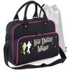 MusicaliTee Line Dancing - Dance Magic - BLACK + MAGENTA - DUO DANCE & Drawstring Shoe Bag