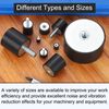 sourcing map M6 Thread Rubber Mounts, Vibration Isolators, Cylindrical Shock Absorber with Studs 20 x 20mm 8pcs
