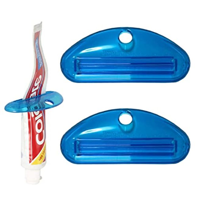 MenYiYDS 2 Pcs Toothpaste Tube Squeezer Squeezer Toothpaste Dispenser Convenient Tube Squeezer for Toothpaste Hand Cream Paint Tube Cosmetics (Blue)