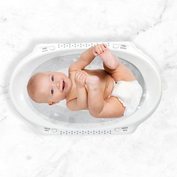 Aspect Foldable Baby Bath Tub - Collapsible Portable & Lightweight with Non-Slip Legs - for Everyday Easy Bathing - Amazing Support Shower Basin Seat - Recline or Sit Up for Infants and Toddlers