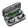 True wireless black earbuds with power bank noise cancelling