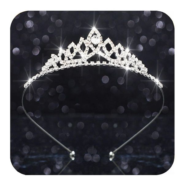 Kilshye Rhinestone Tiara Headband Silver Crystal Princess Tiaras Birthday Crown Headdress for Girls