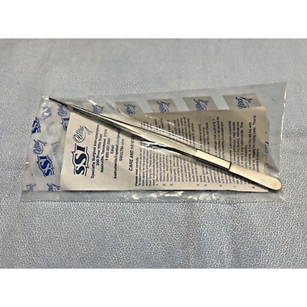 SSI Ultra Symmetry 55-9004 Gerald Dressing Forceps Serrated 9-1/4"