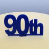 90th Birthday Cake Topper - Blue