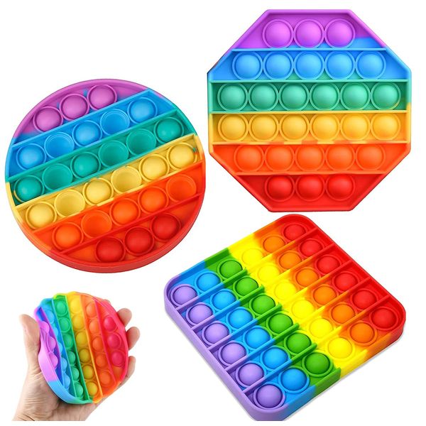 Nuyoah Push-Pop Pop Bubble Sensory Fidget Toy Silikon Sensorisches Zappeln Spielzeug 3 Stück, Stressabbau Angstabbau Spezielle Bedürfnisse Angstlinderung für Klassenzimmer