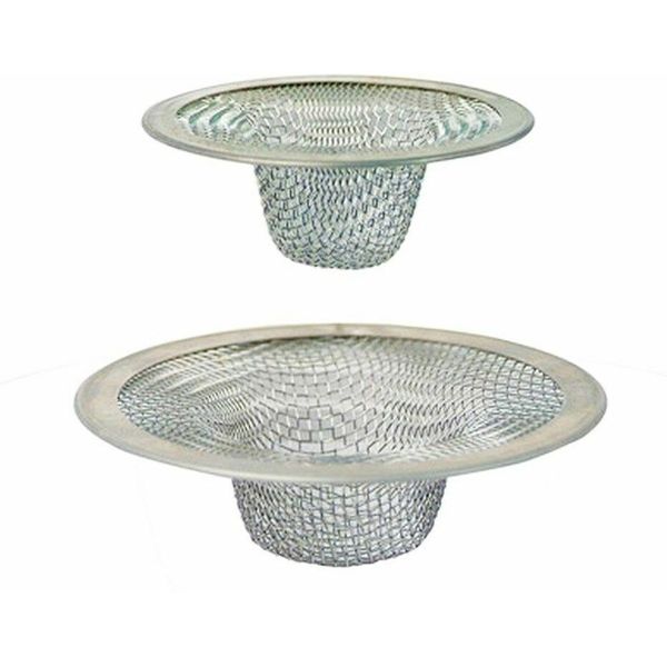 2 Pack WIRE MESH Sink Strainer Bathroom Tub Shower Sink Stainless