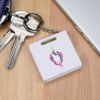 Azeeda 'Rainbow Unicorn Face' Keyring Tape Measure/Spirit Level Tool (KM00034776)