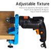 Adjustable 360 Degree Bench Drill Holder, Metal Frame Rust Proof, Hand Drill Bracket, Bench Top Drill Holder, for Home and Small Processing Plant