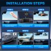 360 Degree View 4 Channel Dash Cam Front and Rear Inside Left Right, Dash Camera