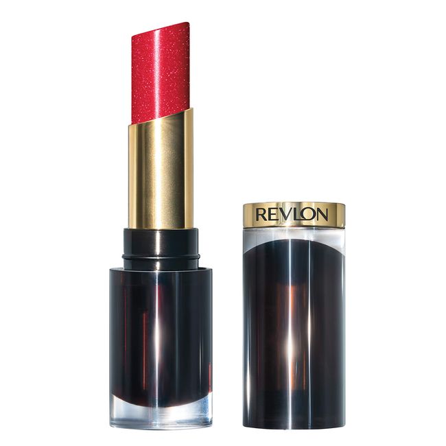 REVLON Super Lustrous Glass Shine Lipstick, Flawless Moisturizing Lip Color with Aloe, Hyaluronic Acid and Rose Quartz, Shine Stealer (024), 0.15 oz