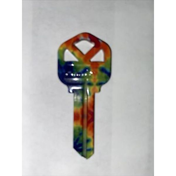 WacKey Tie-Dye KW1 Household Key Blank