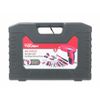 Household Tool Kit with Cordless Screwdriver Hammer Level Scraper Hex Keys Bits