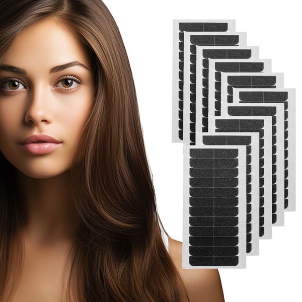 10 Sheets/120 PCS Hair Extension Tape Double Sided Human Hair Tape 4 x 0.8 cm Extension Tape Replacement Invisible Hair Extension Adhesive Tape for Hair Extensions