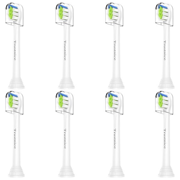Trustnice Mini Aufsätze Ersatzbürsten für Philips Sonicare Bürstenköpfe – Kompatibel mit Philips Sonicare W2 ProtectiveClean C2 4100 & Snap-on-Bürstenmodell, 8er Pack
