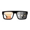 SKYWAY Photochromic Progressive Multifocus Reading Glasses for Men Blue Light Blocking Spring Hinge Square Computer Readers (Black,3.5)