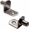 x21 Shelf Pin Bracket 1/4" L-Shaped Support Cabinet Bracket Peg Silver Chrome