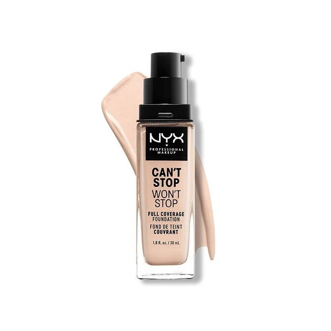 NYX Can’t Stop Wont Stop Full Coverage Foundation - Light Porcelain, 1 oz