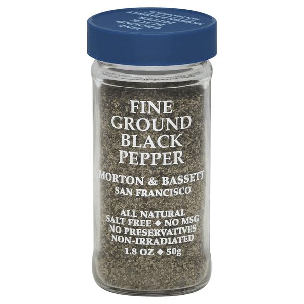 Morton & Bassett Fine Ground Black Pepper, 2-Ounce Jars (Pack of 3)