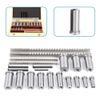 Keyway Broach Kit 22 Pcs Keyway Broach Set Collared Bushing Shim Set Fitted Box