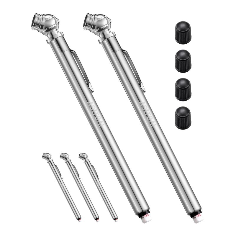 AstroAI Pencil Tire Pressure Gauge 2 Pack (10-75PSI, ±2% Span), Air ...