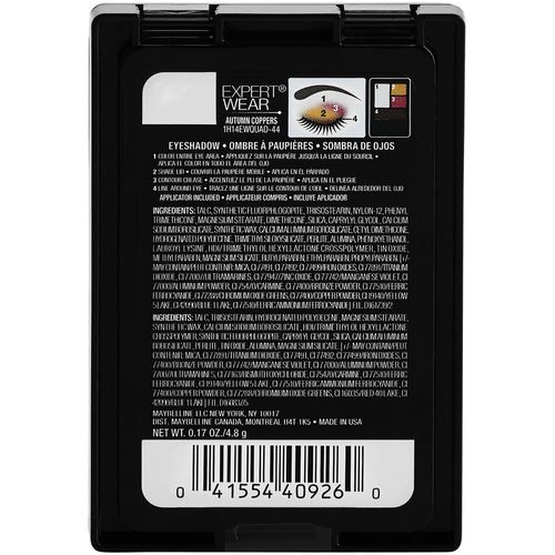Maybelline New York Expert Wear Eyeshadow Quads, Velvet Crush, 0.17 oz.