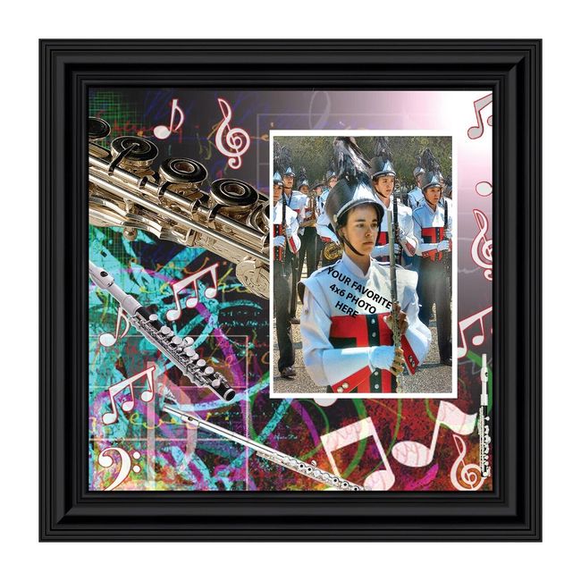 Flute, Musician Gifts Flute, Picture Frame for the Flute Player, 10X10 3511B