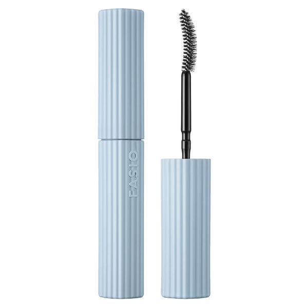 FASIO Permanent Curl Mascara, Hybrid (Long) Waterproof, Remove with Hot Water, 01, Black, 0.2 oz (6 g)