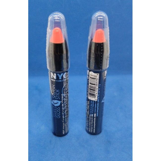 NYC Sweet Splash Gloss Stick 481 MANGO PUNCH 0.07 oz (LOT OF 2) Sealed