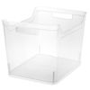 Sterilite Wide Shelf Home Office Storage Organizing Plastic Bin, 6 Pack, Clear