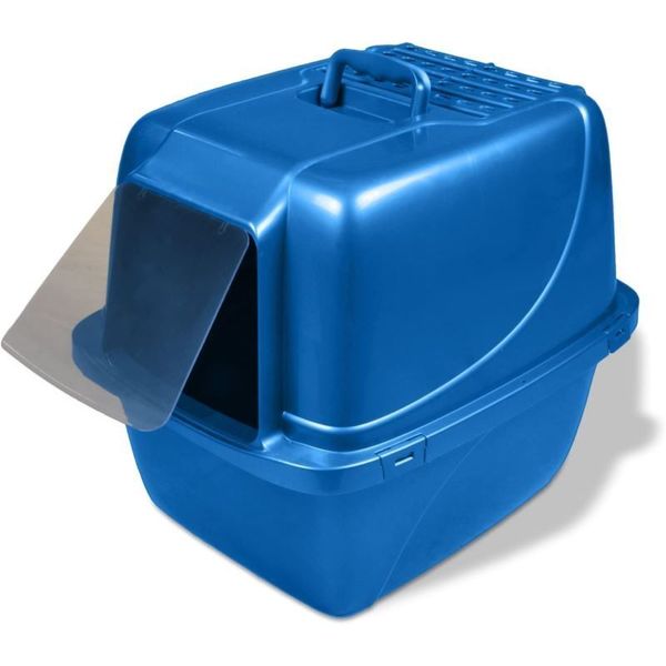 Pets Odor Control Extra Large, Giant Enclosed Cat Pan  Hooded, Blue petsafe