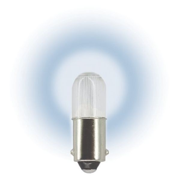 (Pack of 2) 6 Volt.T3 1/4 Miniature Bayonet (BA9s) LED Light Bulb 0.30 Watt Color White