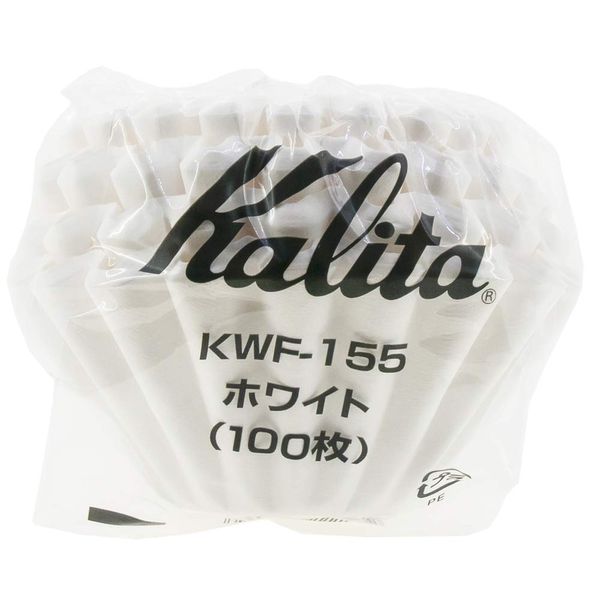 Kalita Wave Series KWF-155#22213 Coffee Filters, White, For 1-2 People, 100 Sheets