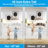 42 Inch Retractable Mesh Gate with Reinforced Strips - Extra Tall and Extra Wide