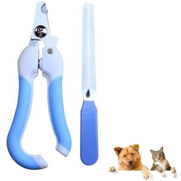 CHONG LE ER Pet Nail Clipper and Scissors W/  File Pet Grooming Tools  Blue